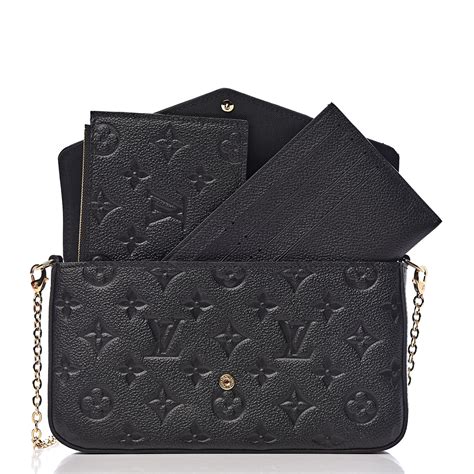 louis vuitton pochette felicie black monogram|monogram empreinte felicie pochette.